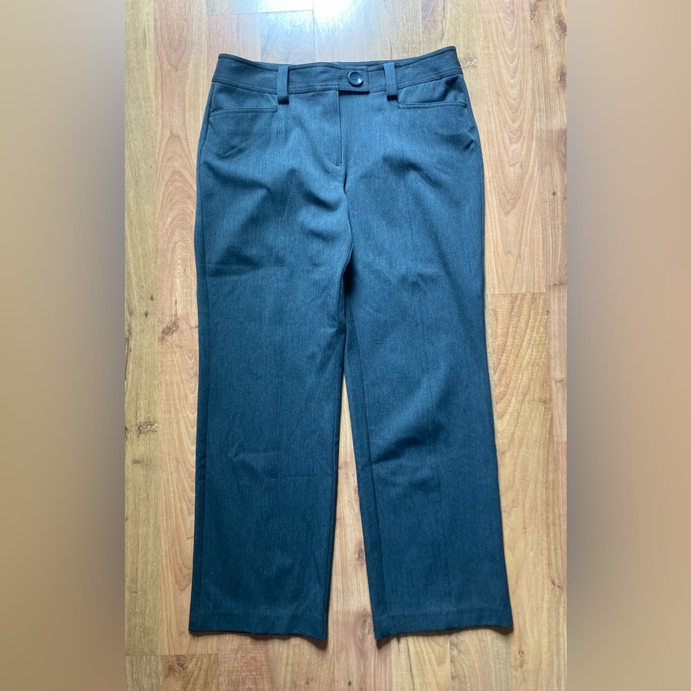 Talbots Petites Stretch Gray Women’s Straight Leg Dress Pants Slacks NWT Sz 12 - Picture 1 of 10